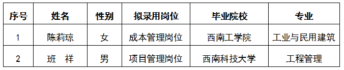 【內(nèi)部選聘】關(guān)于綿投集團(tuán)成本管理崗位、項(xiàng)目管理崗位公開(kāi)擬錄用人選公示.docx