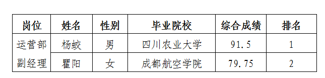 停車公司內(nèi)部競聘成績公示